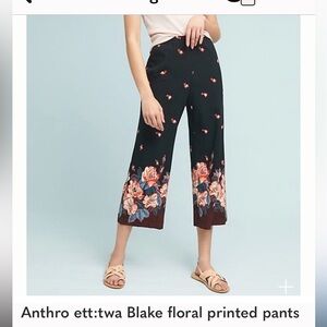 Anthropologie Blake floral printed capri cropped pants Med